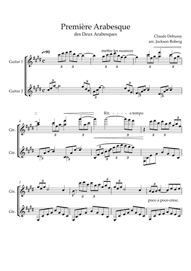 Premiere Arabesque (Guitar Duet) (arr. Jackson Roberg)