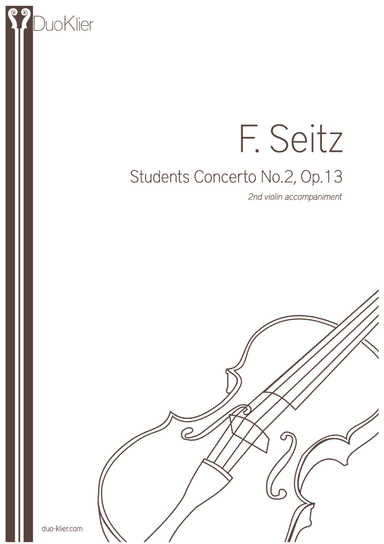 Seitz - Student's Concerto No II, Op.13, 2nd violin accompaniment (arr. Duo Klier)