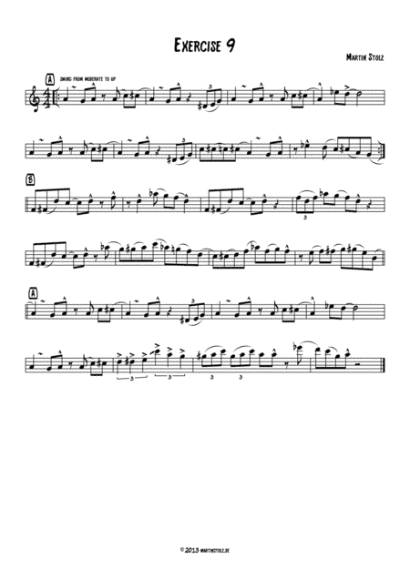Jazz Exercise 9 Alto Saxophone