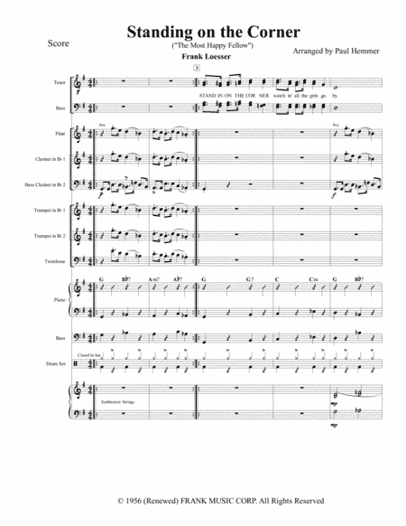 Standing On The Corner (arr. Paul Hemmer)