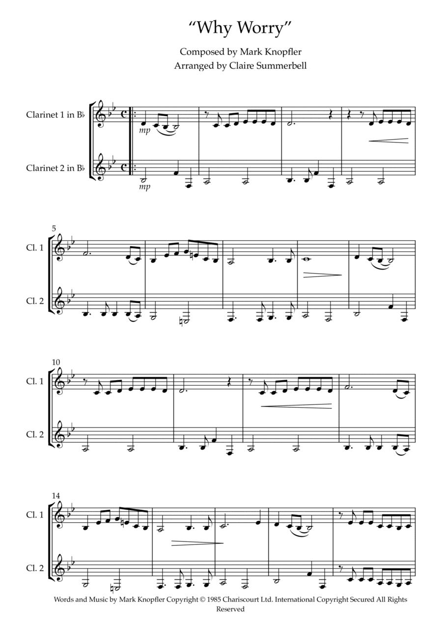 Why Worry (arr. Claire Summerbell)