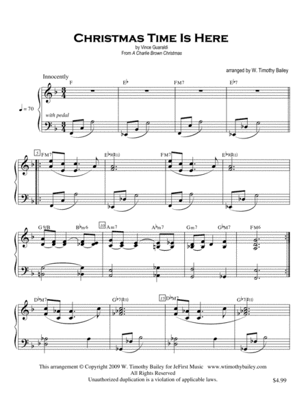 Christmas Time Is Here (arr. W. Timothy Bailey)