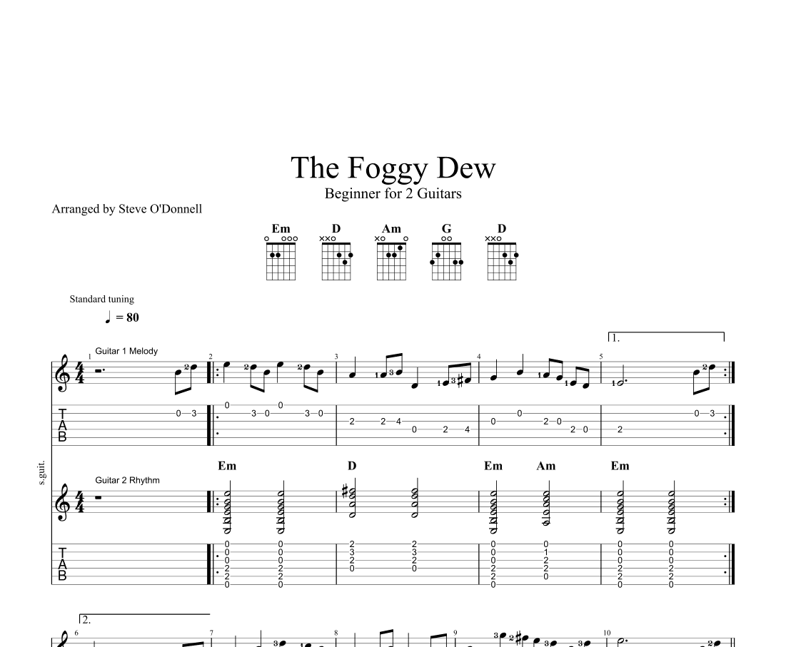 The Foggy Dew (arr. Steve O'Donnell)
