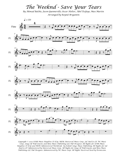 Save Your Tears (arr. Reyniê Brigantin)