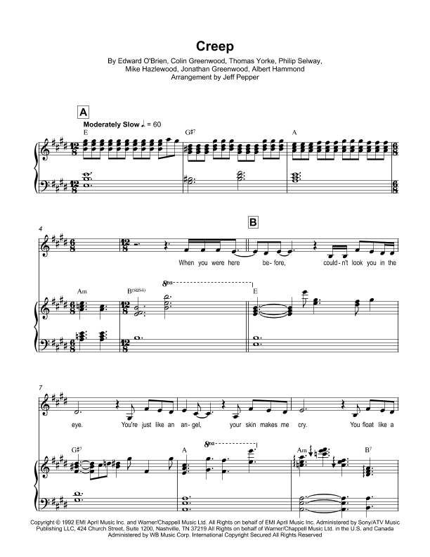 Creep (arr. Jeff Pepper)