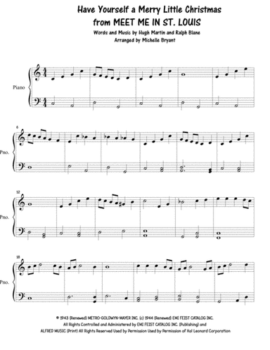 Have Yourself A Merry Little Christmas from MEET ME IN ST. LOUIS (arr. Michelle Bryant)