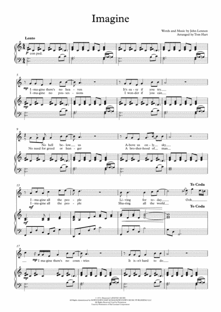 Imagine (arr. Tom Hart)