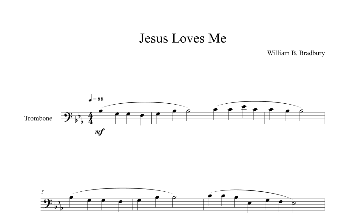 Jesus Loves Me (Trombone Solo) (arr. B. C. Dockery)