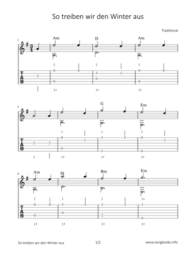 So treiben wir den Winter aus (arr. Bettina Schipp)
