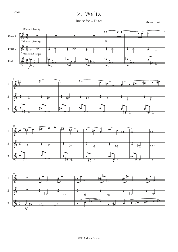 2. Waltz ~Dance for 3 Flutes~