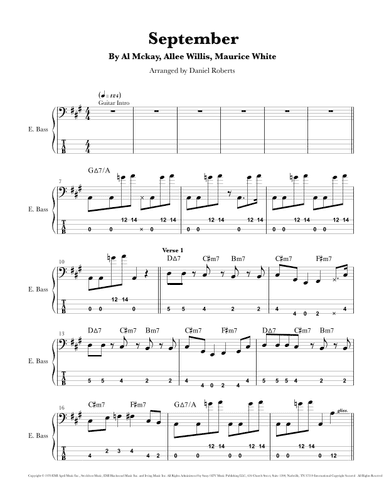 September (arr. Daniel Roberts)