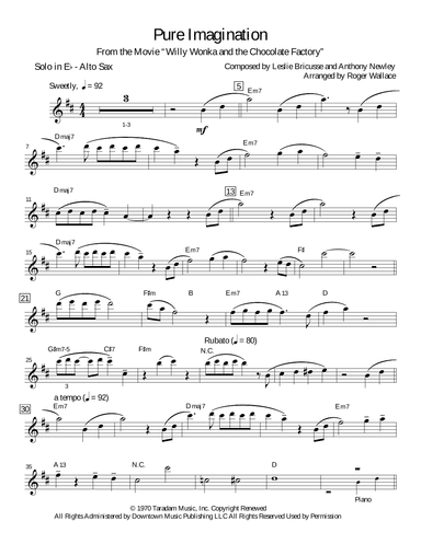 Pure Imagination (arr. Roger Wallace)