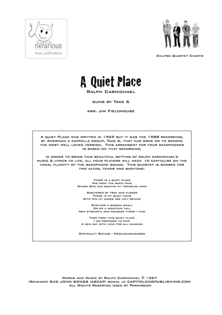 A Quiet Place (arr. Jim Fieldhouse)
