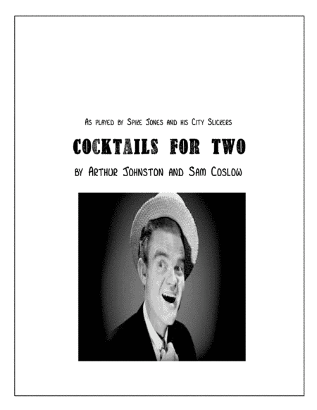 Cocktails For Two (arr. M. Sloan Hill)