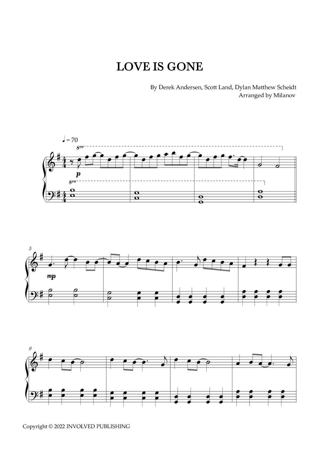 Love Is Gone (arr. Milanov)