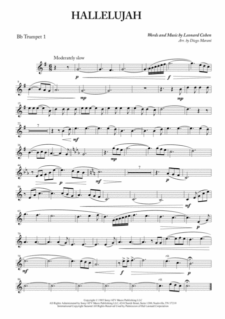 Hallelujah (arr. Diego Marani)