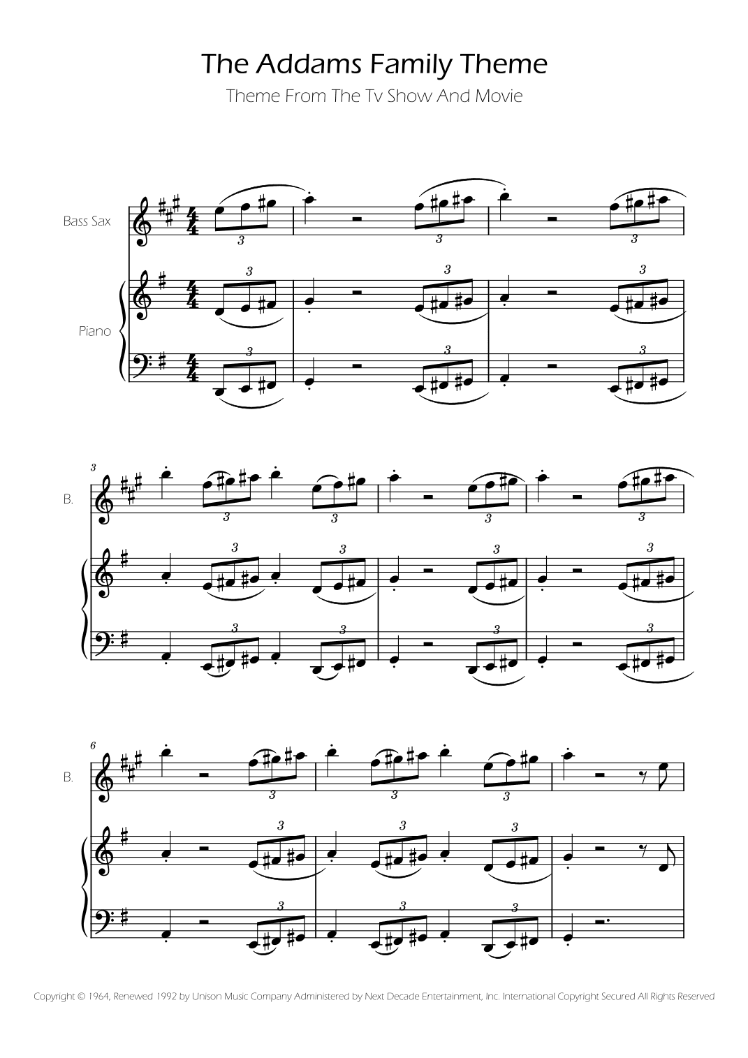 Addams Family Theme (arr. Ygor Nunes)