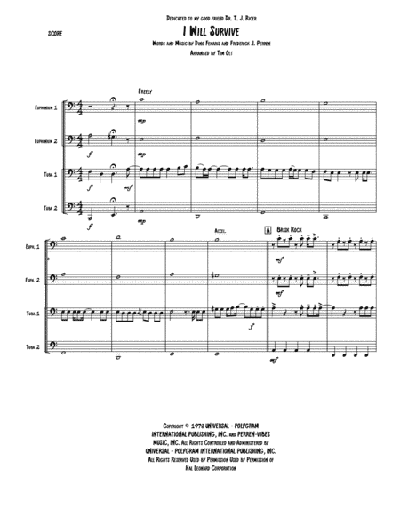 I Will Survive (arr. Tim Olt)