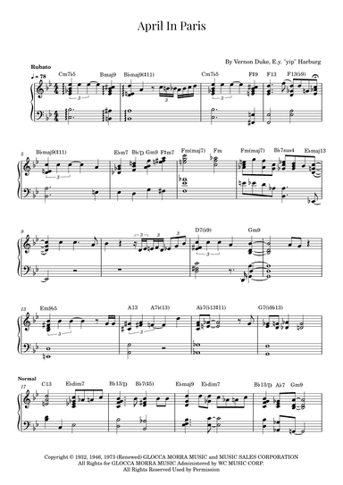 April In Paris (arr. Roger da Luz)