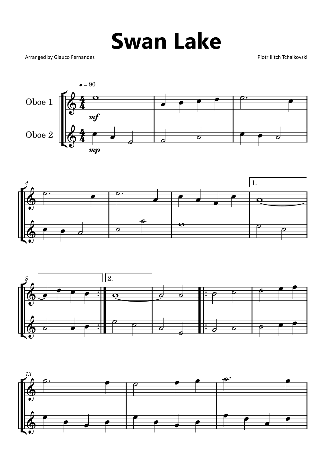 Swan Lake (arr. Glauco Fernandes)