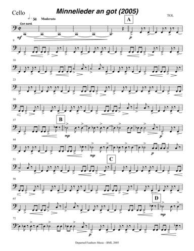 Mechthild von Magdeburg ... Minnelieder an Got (2005) cello part