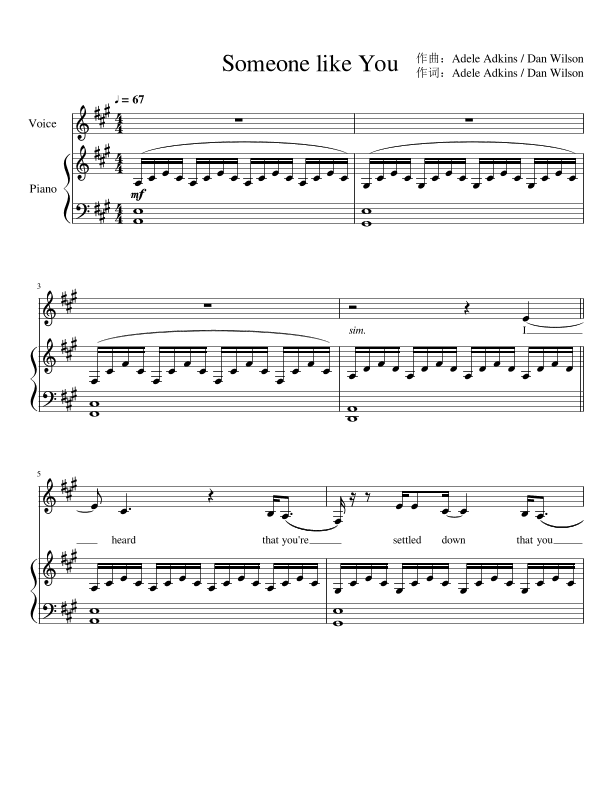 Someone Like You (arr. Adele Adkins)