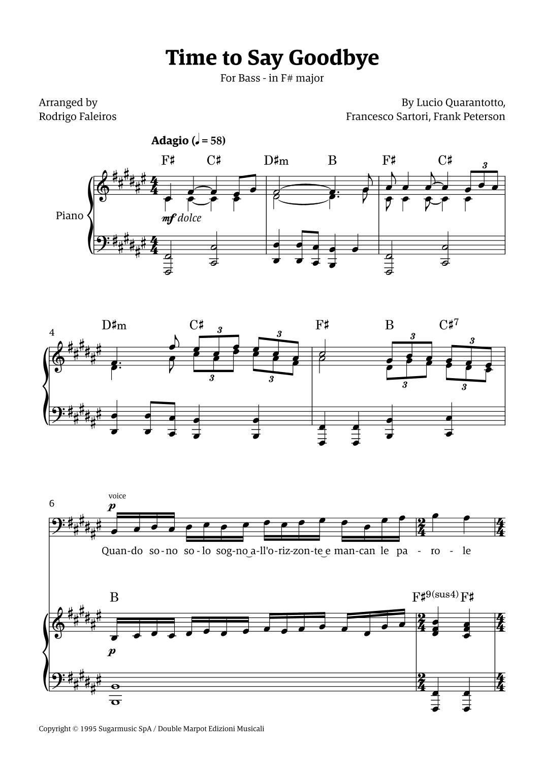 Time To Say Goodbye (arr. Rodrigo Faleiros)