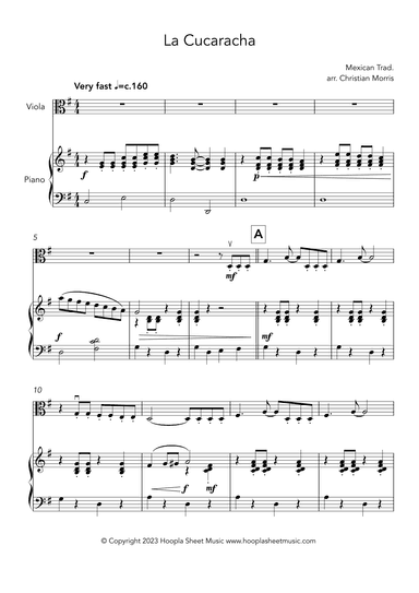 La Cucaracha (arr. Christian Morris)