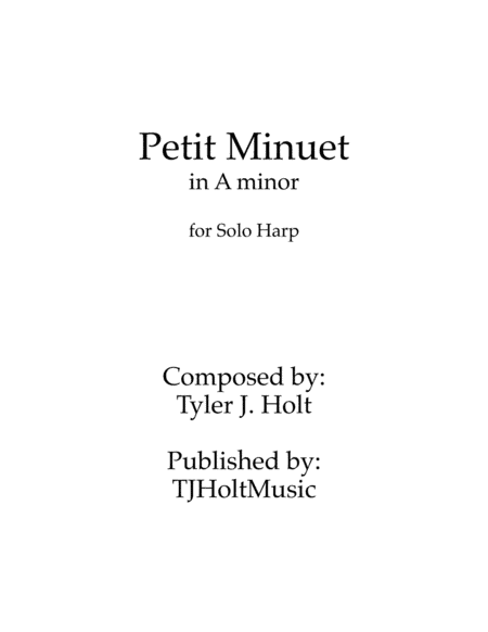 Petit Minuet in A minor, Op. 21