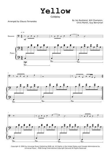 Yellow (arr. Glauco Fernandes)