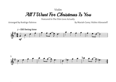 All I Want For Christmas Is You (arr. Rodrigo Faleiros)