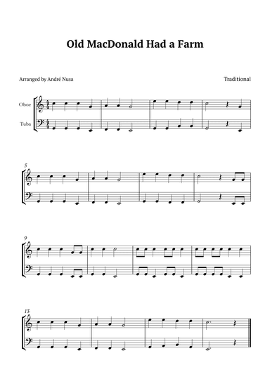 Old MacDonald Had a Farm (arr. André Nusa)