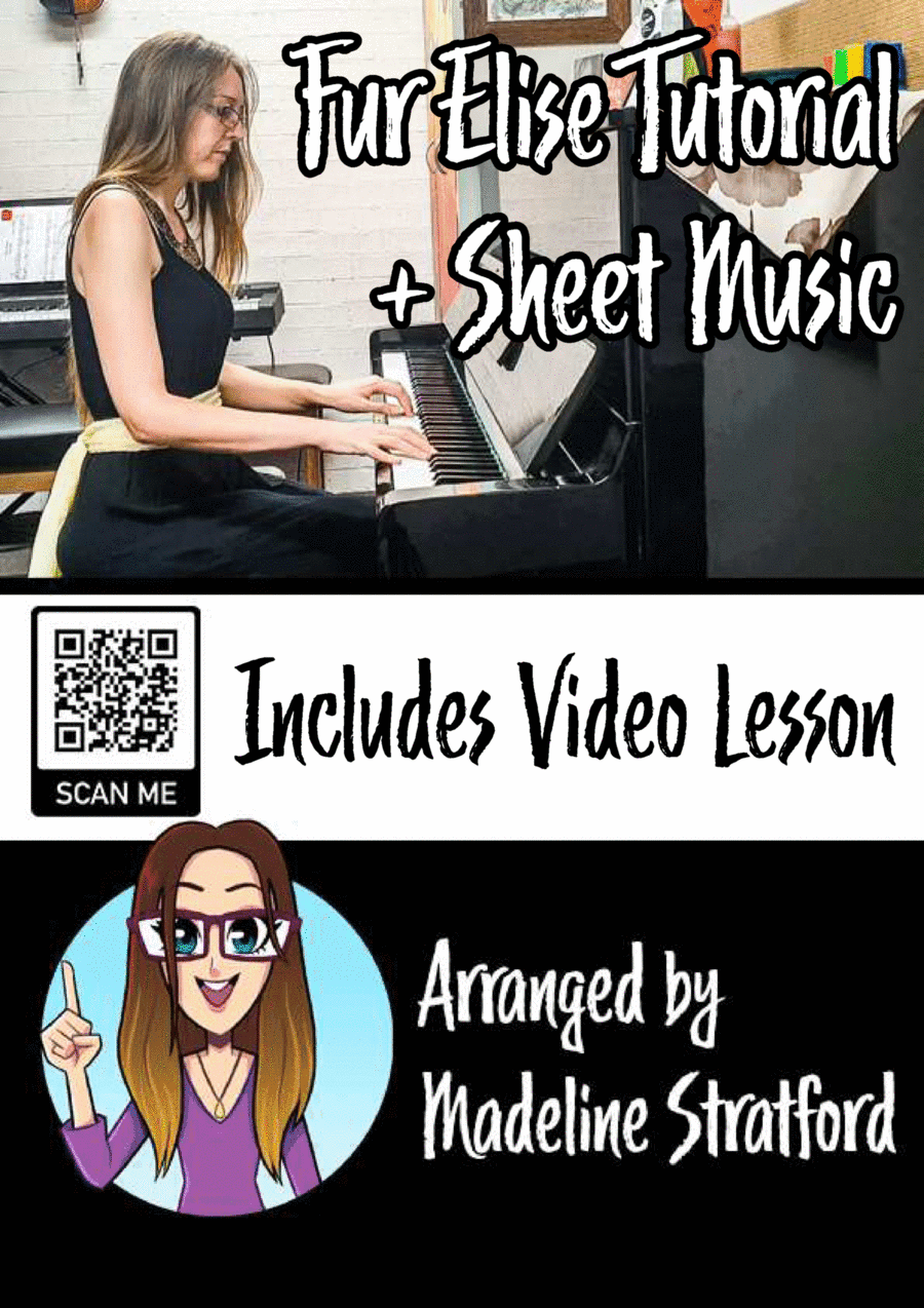 Fur Elise Piano Tutorial and Sheet Music (arr. Madeline Stratford)