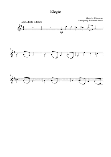 Elegie (arr. Kaiserin Rebecca)