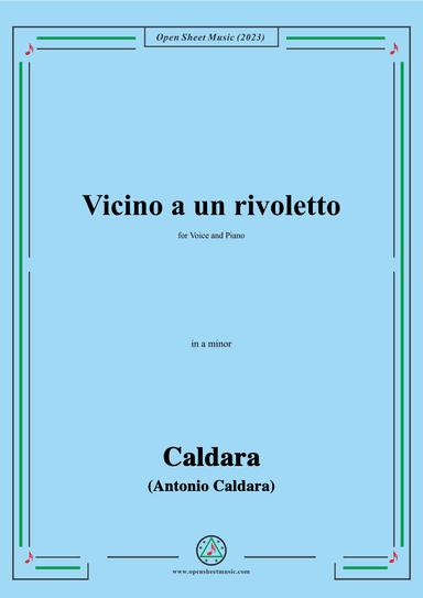 Caldara-Vicino a un rivoletto,in a minor (arr. OSM Press)