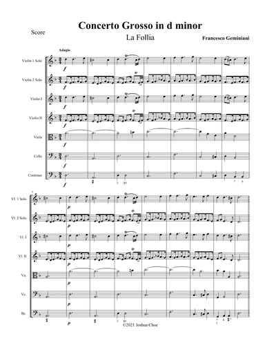 Concerto Grosso in D minor, "La Follia" (arr. Joshua Choe)