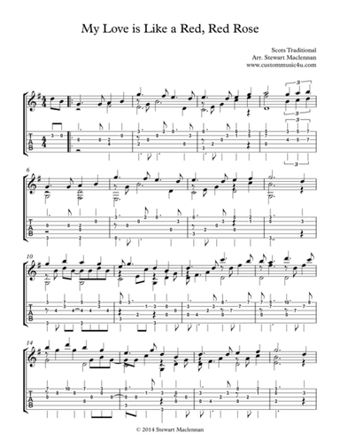 Oh My Love is Like a Red Red Rose (arr. Stewart Maclennan)