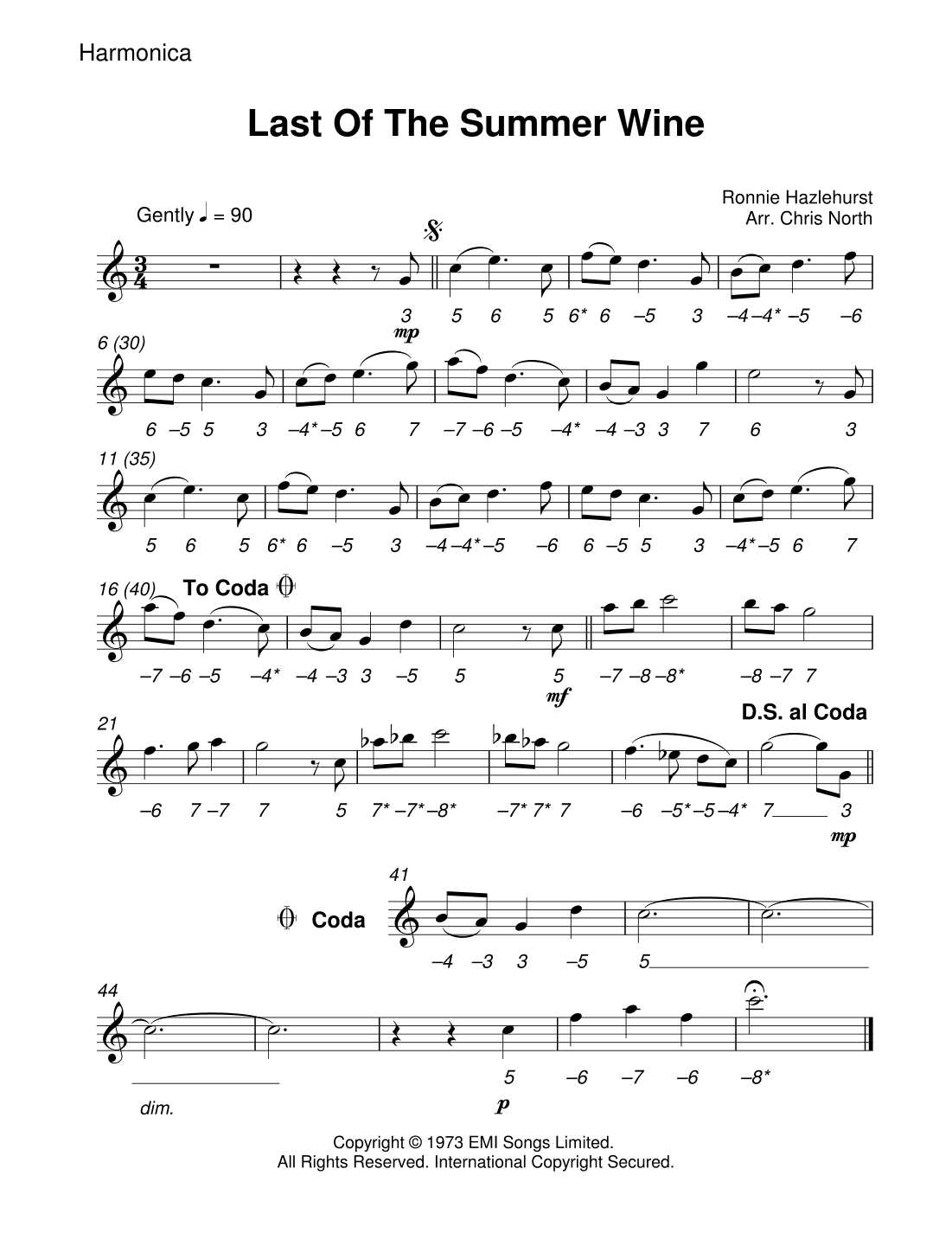 Last Of The Summer Wine Theme (arr. Chris North)