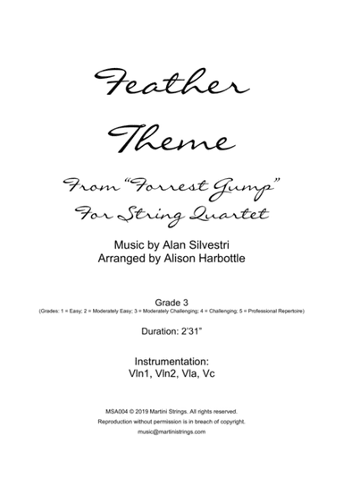 Forrest Gump - Main Title (feather Theme) (arr. Alison Harbottle)