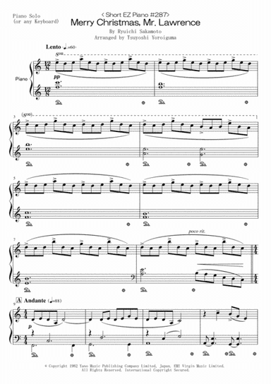 Merry Christmas, Mr. Lawrence (arr. Tsuyoshi Yoroiguma)
