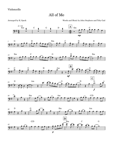 All Of Me (arr. K. Speck)