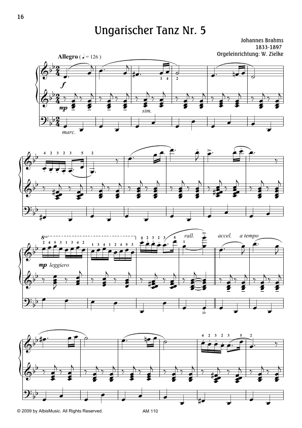 Hungarian dance No. 5 (arr. Walter F. Zielke)