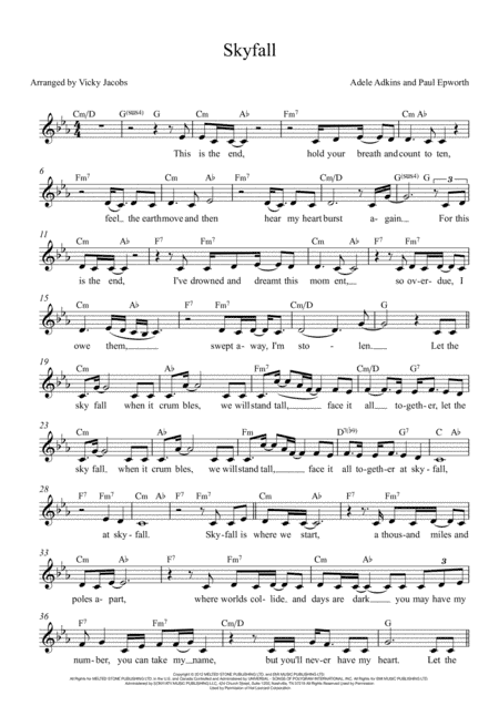 Skyfall (arr. Vicky Jacobs)
