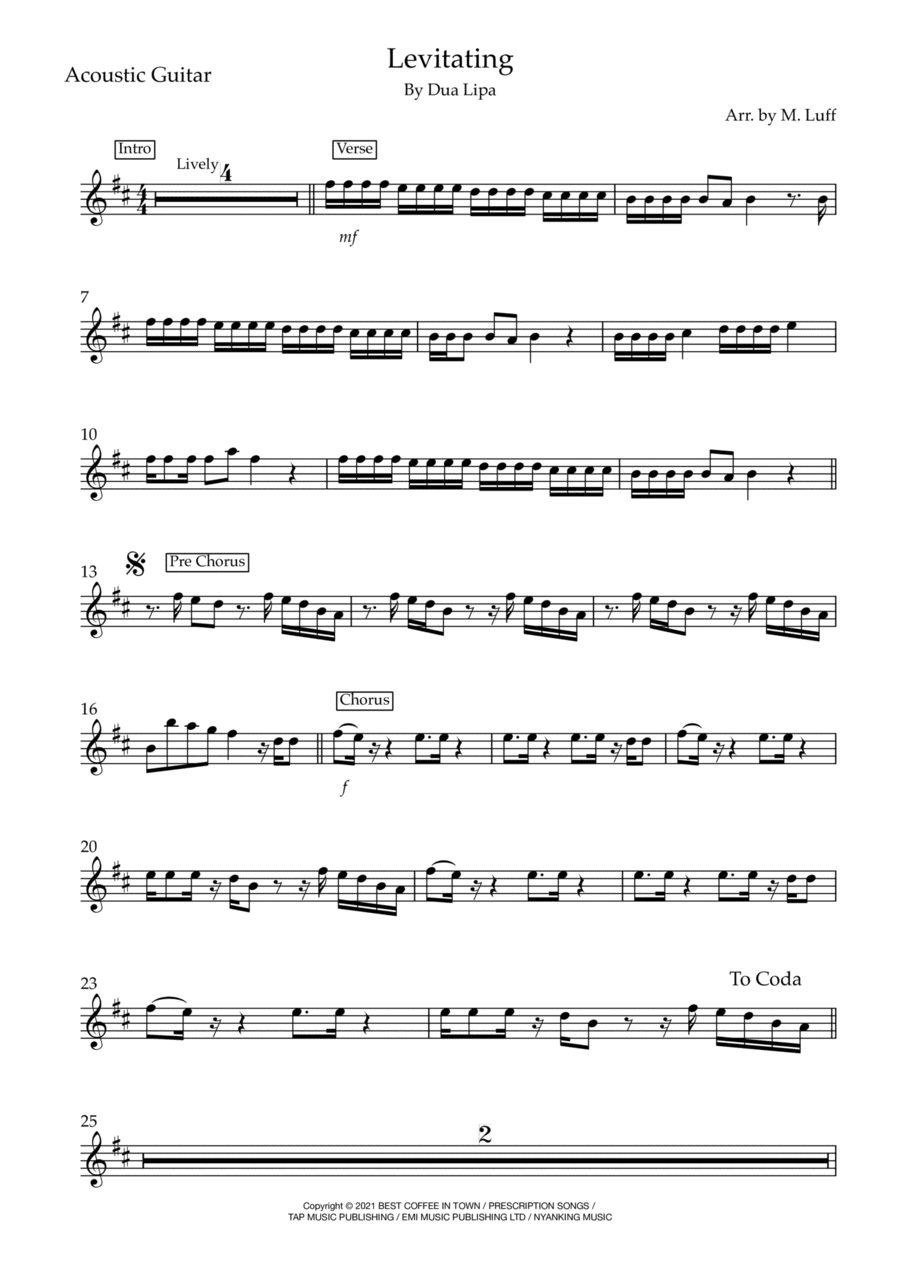 Levitating (arr. Matt Luff)