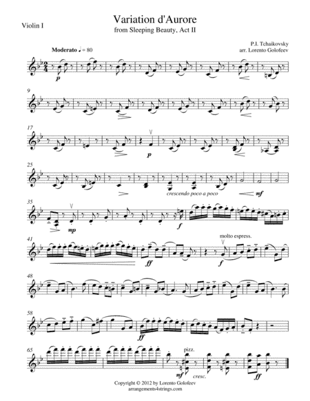 Variation d'Aurore from Sleeping Beauty (arr. Lorento Golofeev)