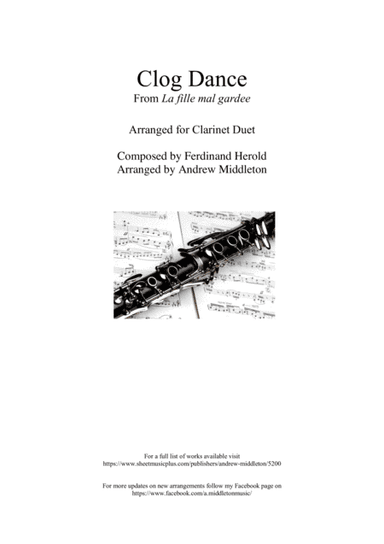 Clog Dance arranged for Clarinet Duet (arr. Andrew Middleton)
