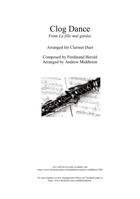 Clog Dance arranged for Clarinet Duet (arr. Andrew Middleton)