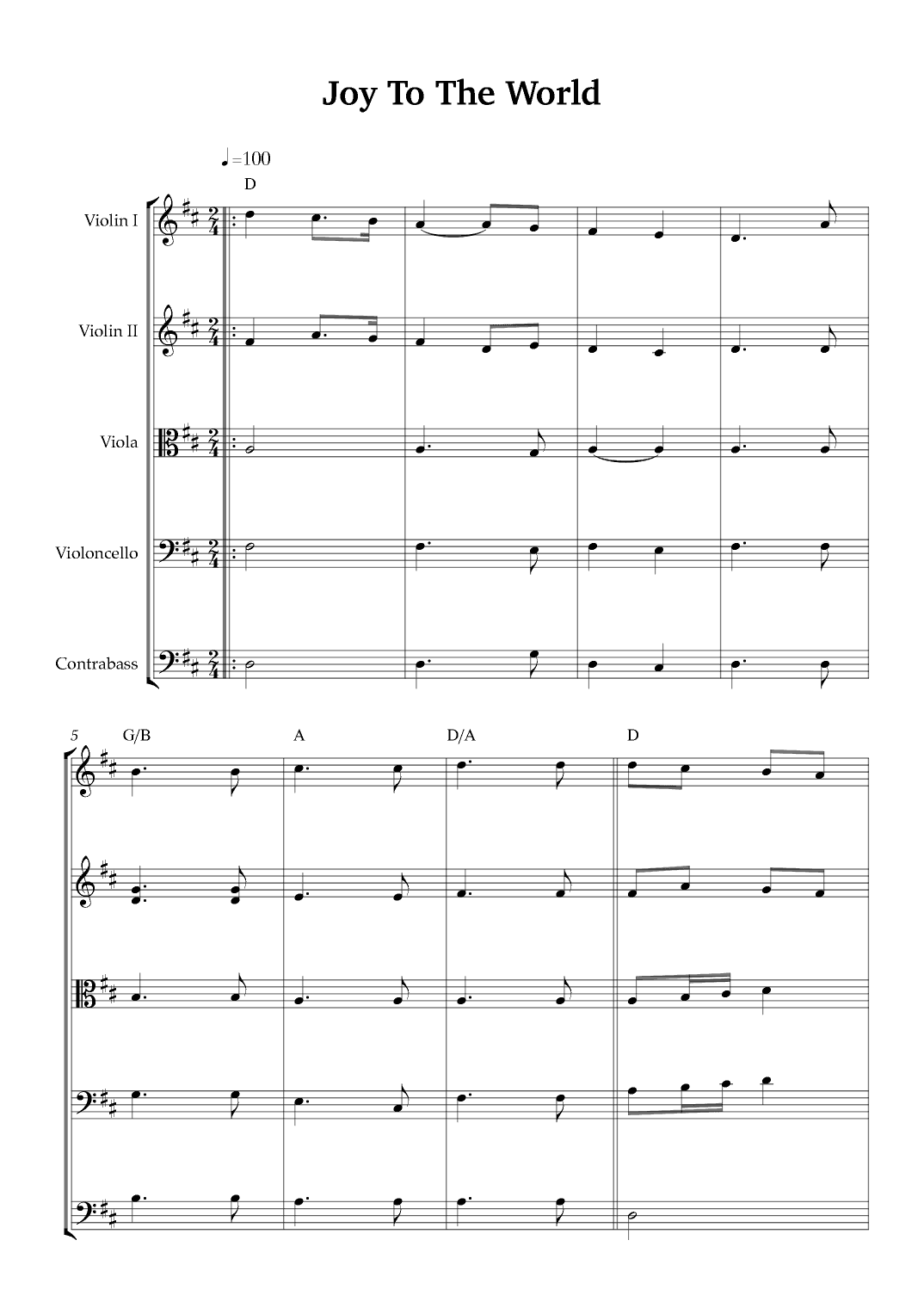 Joy To The World (arr. Karen Gueiros)