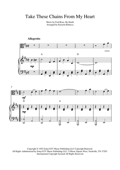 Take These Chains From My Heart (arr. Kaiserin Rebecca)