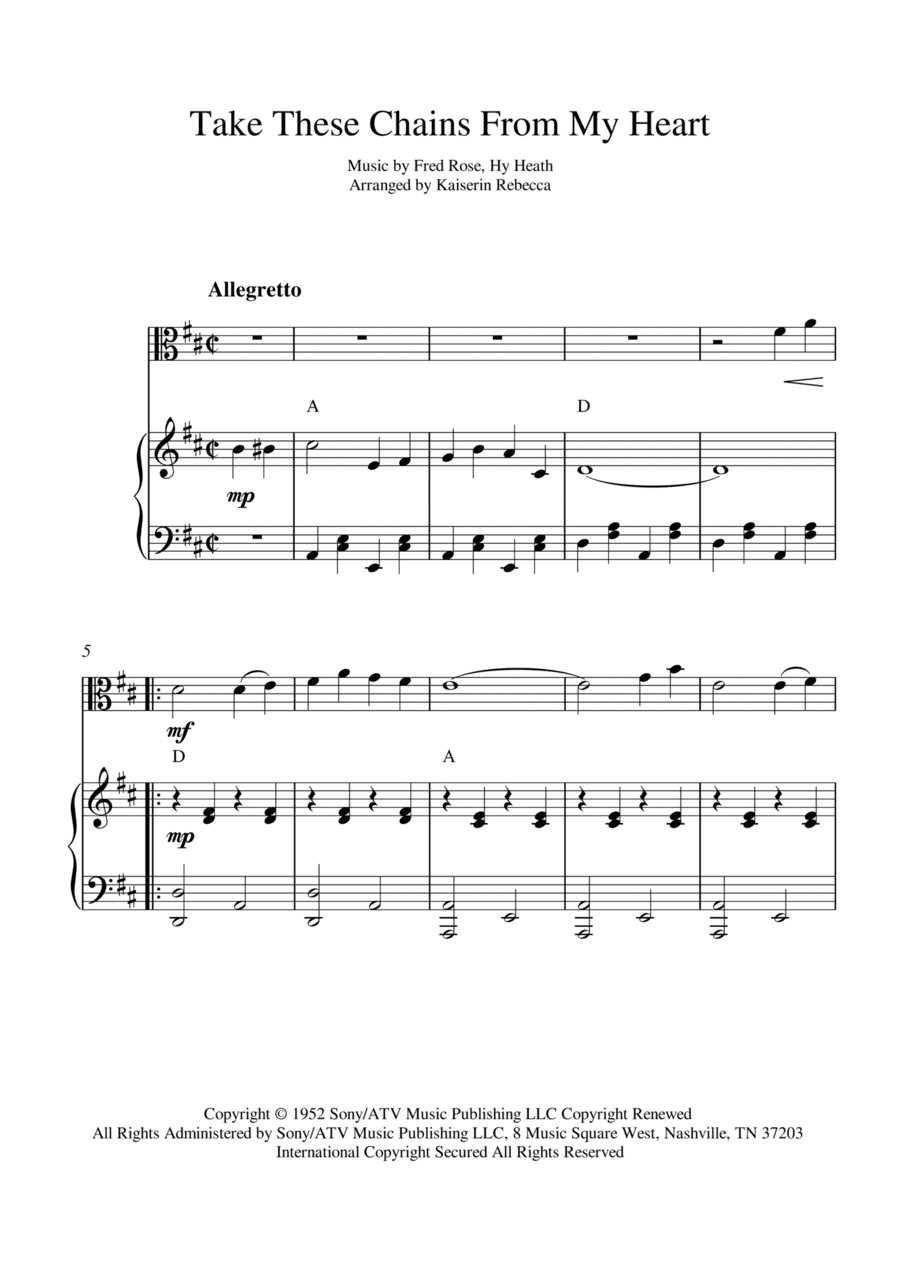Take These Chains From My Heart (arr. Kaiserin Rebecca)